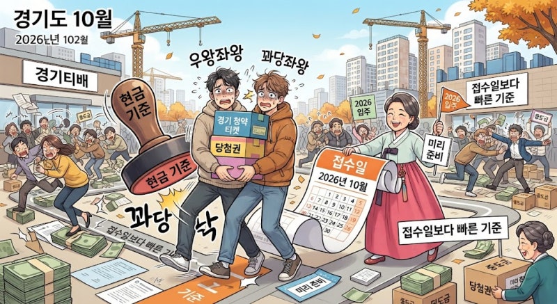 2026년 10월 경기 청약 일정, 당첨보다 먼저 갈리는 접수일·현금 기준