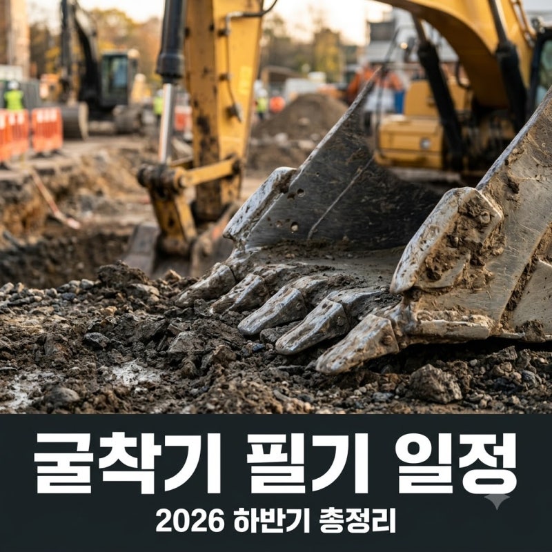 "9월부터 딱 이 날짜.." 굴착기운전기능사 필기시험 일정, 2026년 하반기 남은 기회는?