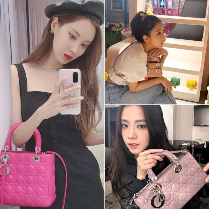 디올레이디백 미듐 미니 마이크로 가방까지 연예인 사이즈별 모음