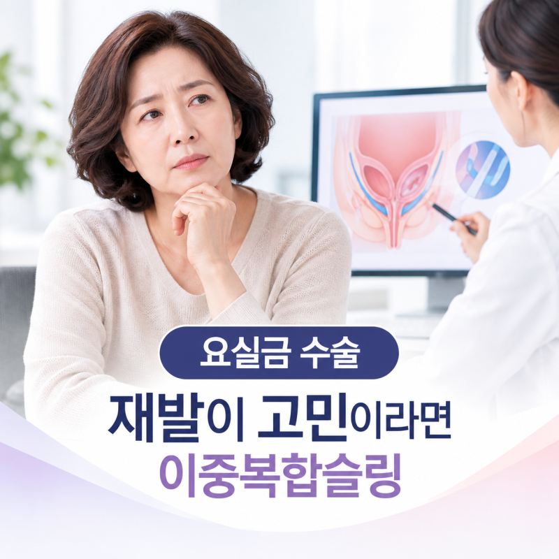 요실금 수술, 했는데 또 샌다면? 재발을 줄이기 위한 ‘이중복합슬링’