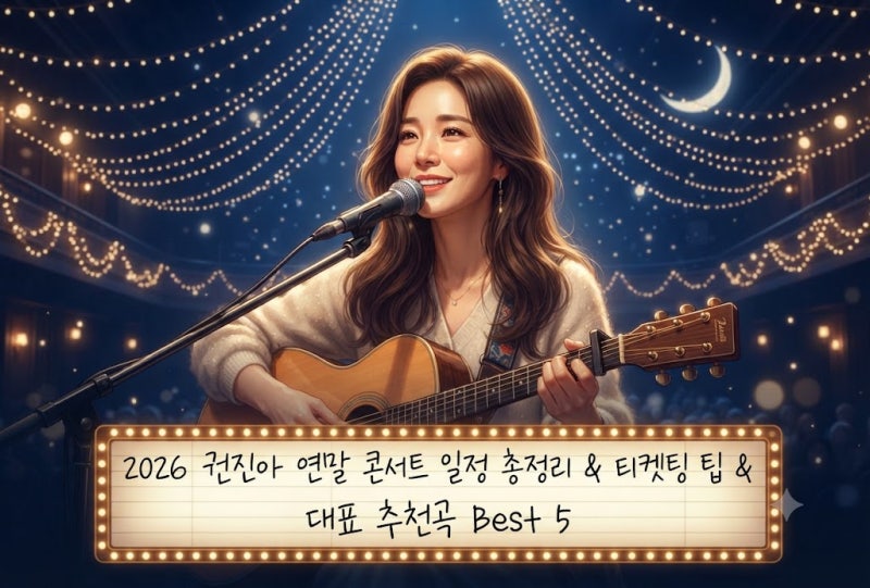 2026 권진아 연말 콘서트 일정 총정리 & 티켓팅 팁 & 대표 추천곡 Best 5