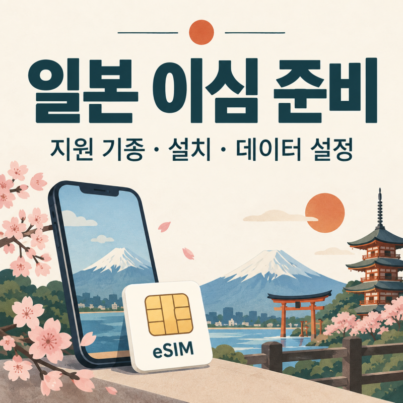 일본 이심 구매·설정 방법, 유심사 용량과 기간 고르는 법