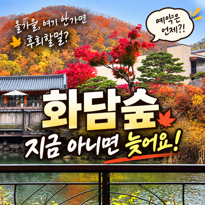 2026 화담숲 가을 예약 9월 16일 오후 1시 오픈 입장료·할인·모노레일 총정리 예약 팁까지