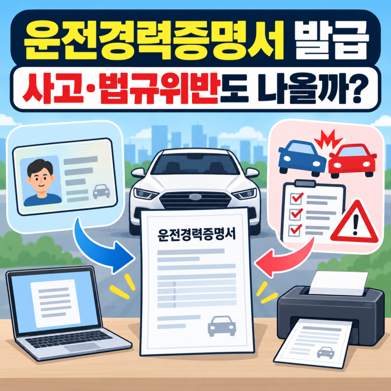 운전경력증명서 발급, 정부24에서 바로 받을까? 사고·법규위반도 나올까?