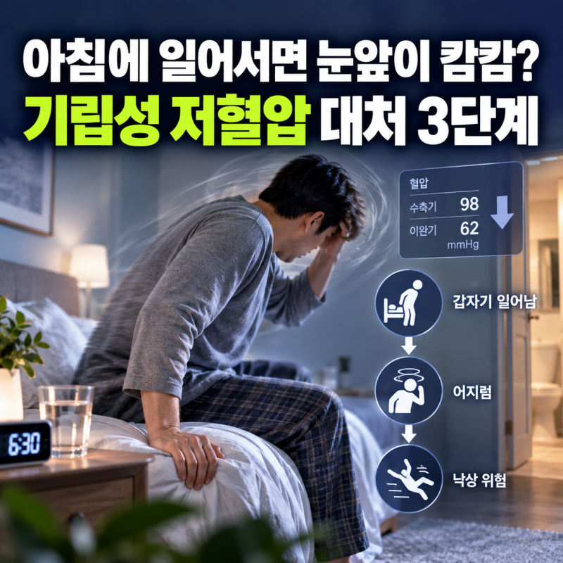 “눈 뜨고 일어났을 뿐인데 쓰러질 수도?” 기립성 저혈압 증상