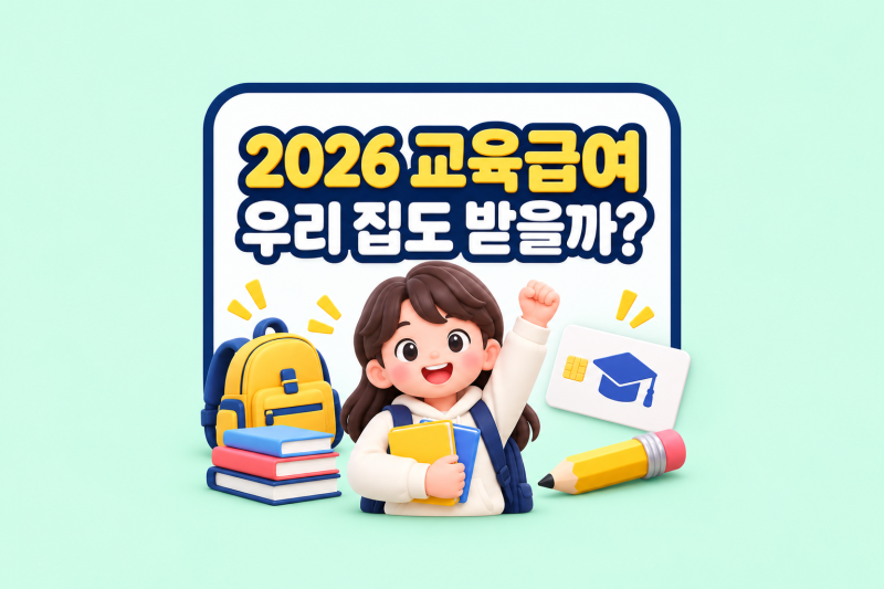 교육급여 바우처 신청 방법, 초등 50만2천원 우리 집도 받을까?
