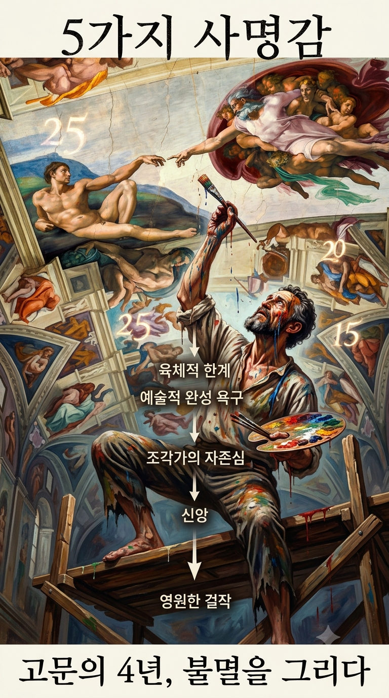 「미켈란젤로는 왜 4년을 버텼나」 고문 같은 작업을 견딘 5가지 사명감과 시스티나 천장화....