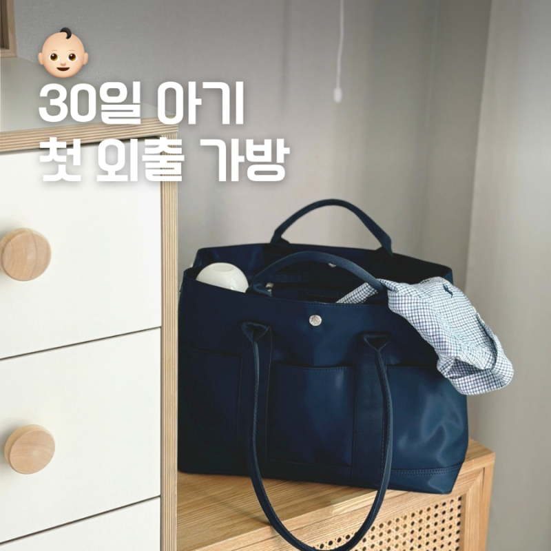 더름 쟈뎅백 신상 네이비 나일론, 30일 아기 첫 외출 기저귀가방