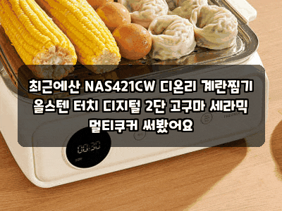 최근에산 NAS421CW 디온리 계란찜기 올스텐 터치 디지털 2단 고구마 세라믹 멀티쿠커 써봤어요
