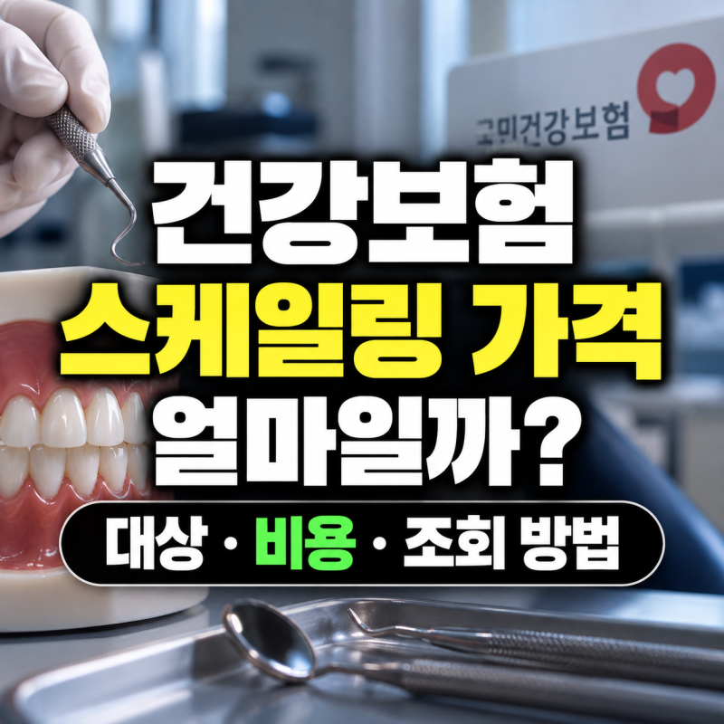 건강보험 스케일링 가격 얼마일까? 대상·비용·조회 방법