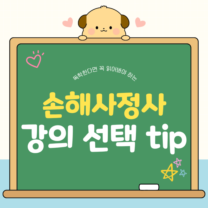 손해사정사 난이도 독학 강의 고를 땐 이 조건으로 봐야 해요