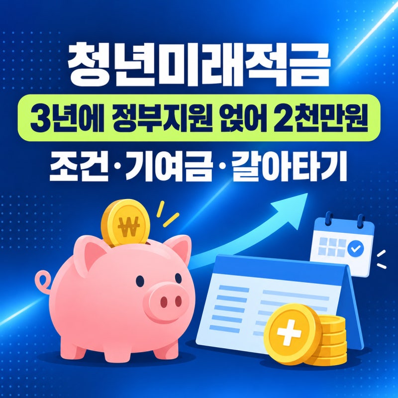 청년미래적금 신청 방법 2026 | 청년도약계좌 후속, 가입 조건·정부기여금·갈아타기 총정리