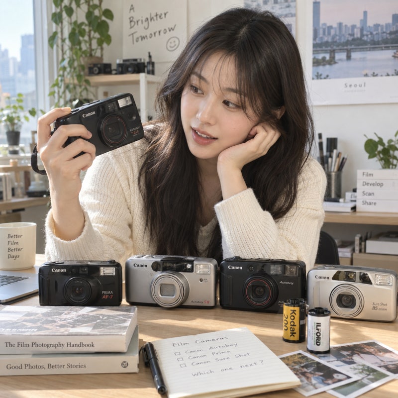 캐논 오토보이 1, 2, 3 필름카메라 스펙 가격 출시일 비교