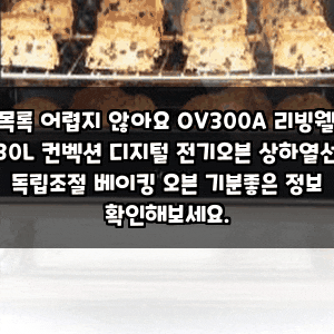 목록 어렵지 않아요 OV300A 리빙웰 30L 컨벡션 디지털 전기오븐 상하열선 독립조절 베이킹 오븐....