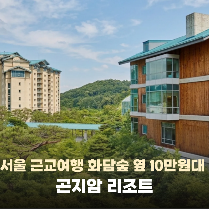 서울 근교 가성비 좋은 곤지암 리조트 수영장 화담숲 조식