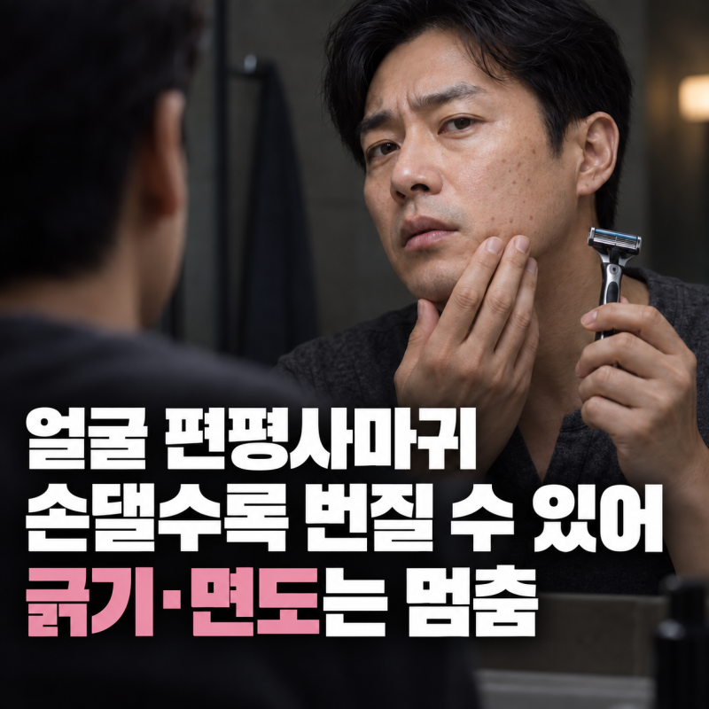 잡티 같은 얼굴 편평사마귀, 긁거나 면도하면 번질 수 있는 이유