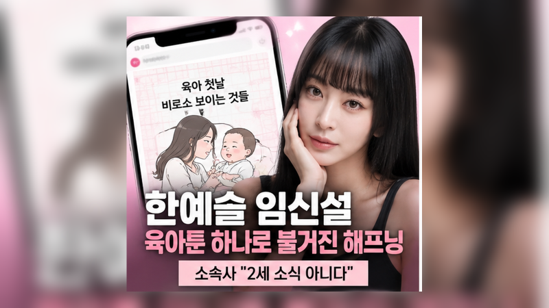한예슬 임신설 해프닝 해명, 육아툰 공유했을 뿐인데…7년째 공백 근황 보니