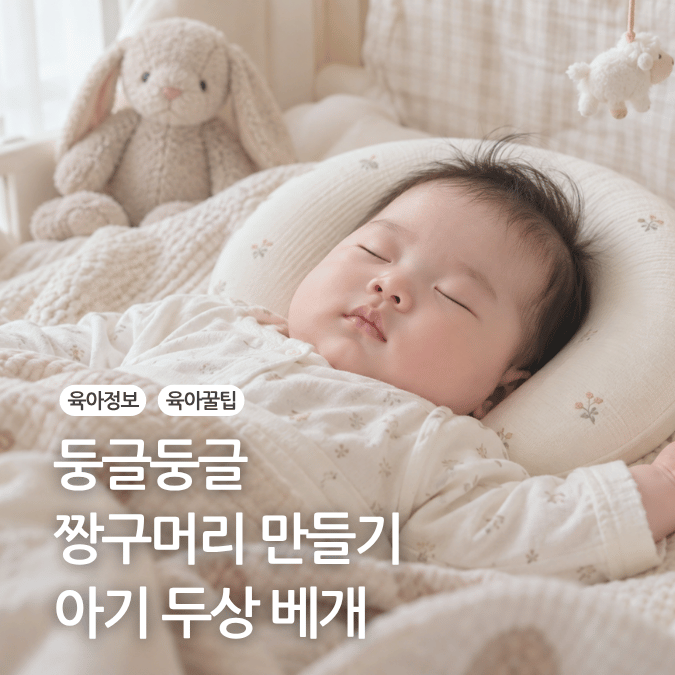 아기 유아 신생아 베개 언제부터? 두상 잡아주는 시기와 고르는 기준