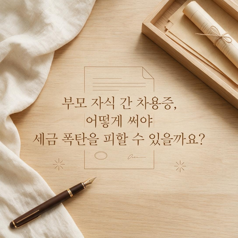 부모 자식 간 차용증 작성법 및 무이자 증여세 기준 총정리 (증여세 폭탄 피하는 법)