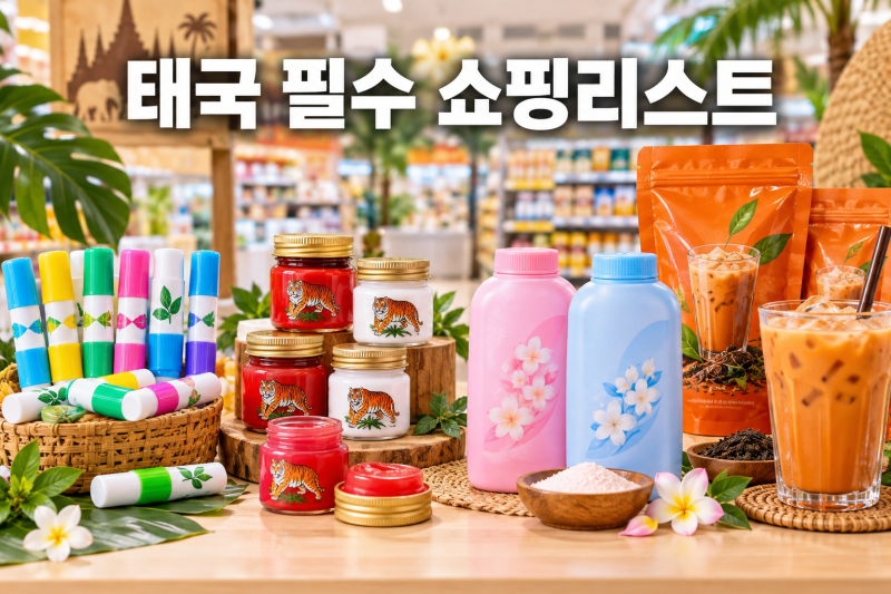 태국 필수 쇼핑리스트｜야돔·호랑이연고·폰즈 파우더·차트라뮤 티백