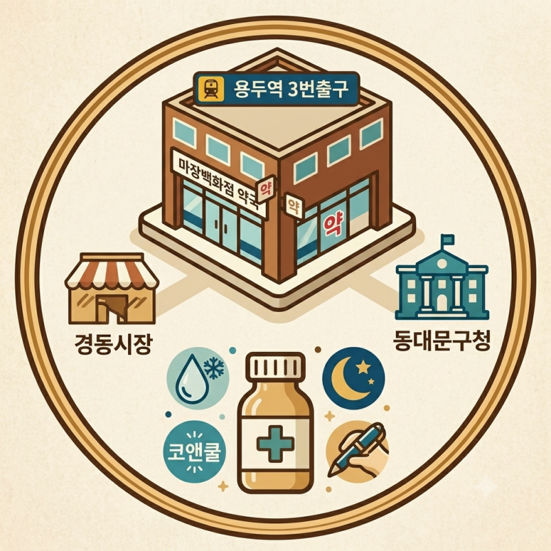 종로까지 안 가도 되는 동대문구 대형 약국, '마장백화점약국' 내돈내산 후기