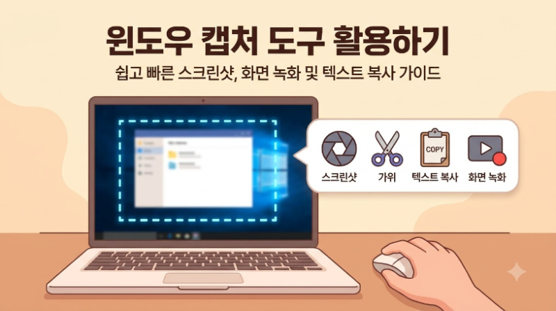 [Windows 캡처 도구] 스크린샷부터 글자 복사·화면 녹화까지