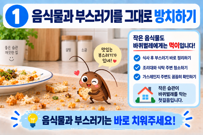 집에 바퀴벌레가 생기는 원인 8가지, 이것부터 확인하세요