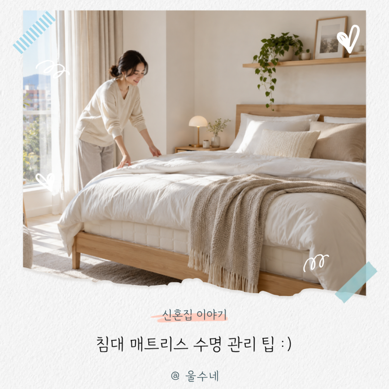 침대 매트리스 수명 관리, “오래 사용하는 비밀은?” 매트리스 뒤집는 시기