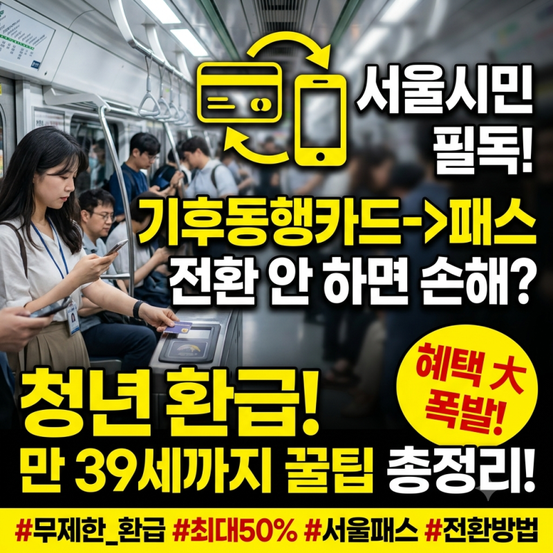 기후동행패스 전환방법과 청년환급 정리