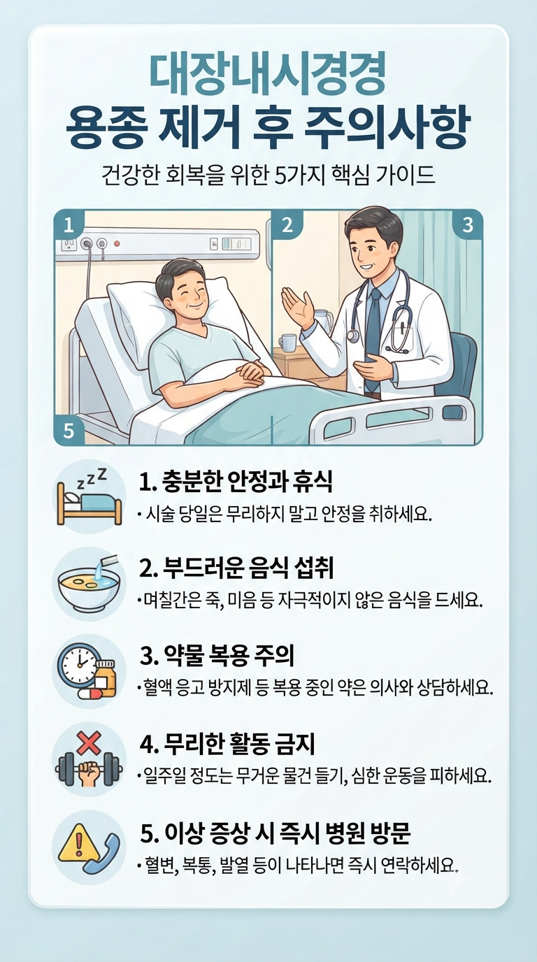 대변에 피가 나와 대장내시경을 했더니 용종이 많이 발견됐다면｜용종 제거 후 꼭 조심해야 ....