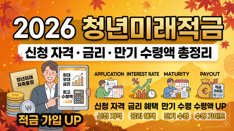 2026 청년미래적금 신청자격 가입조건 금리 만기수령액 총정리