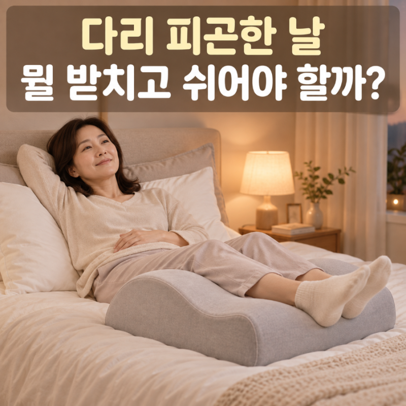 다리가 무거운 날, 다리 베개와 발 받침대 무엇이 더 편할까?