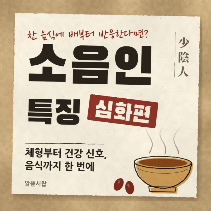 소음인 특징 심화편, 체형 성격 음식부터 건강 신호까지 총정리