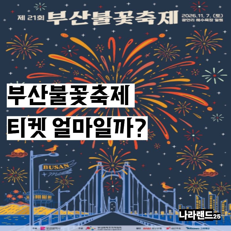 부산불꽃축제 티켓 예매 방법, 가격·부산시민 할인 총정리