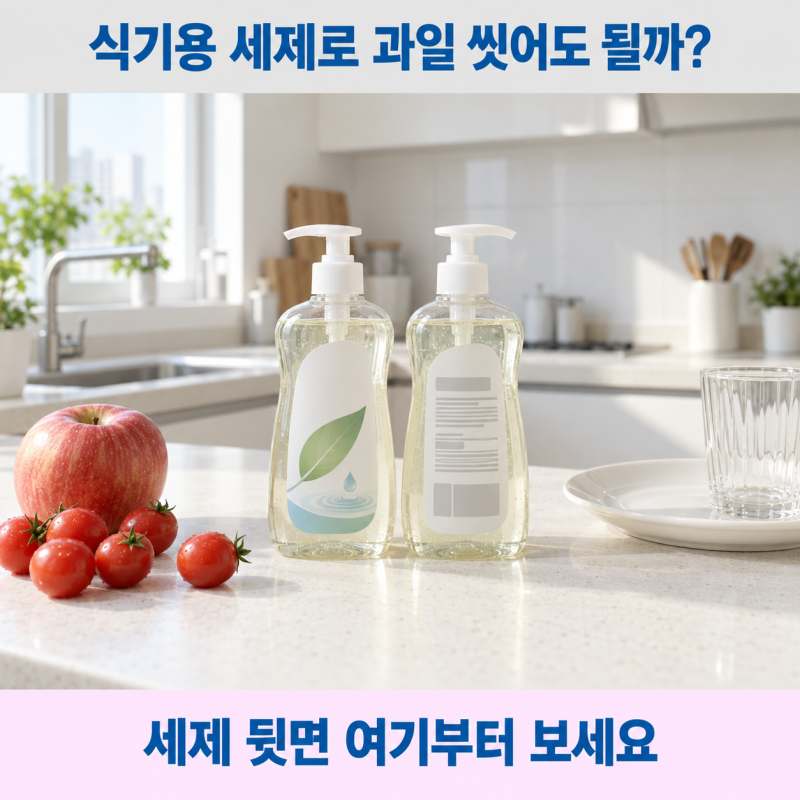 주방세제 1종 2종 3종 차이 | 과일 채소 씻는 세제는 따로 확인하세요
