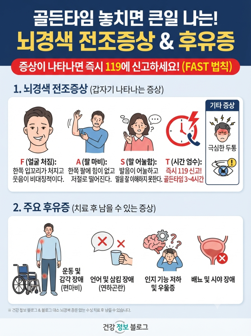 "이 증상 나타나면 즉시 119" 절대 가볍게 넘기면 안 되는 뇌경색 초기신호 & 후유증