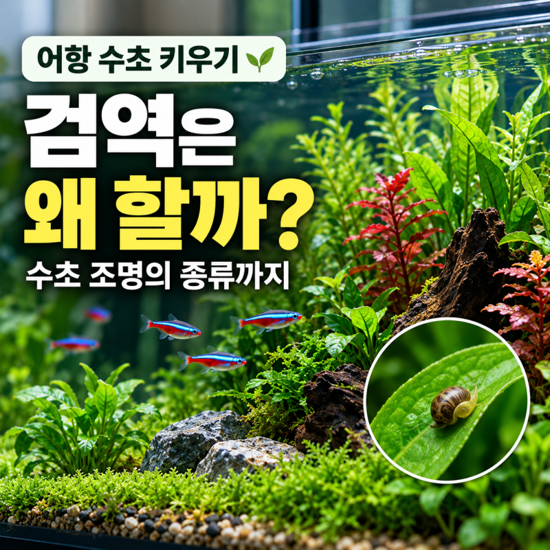 어항 수초 키우기 검역은 왜 할까? 조명의 종류까지