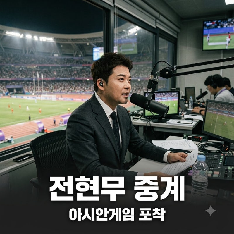 "설마 했는데 진짜?" 전현무 아시안게임 생중계 포착된 의외의 모습