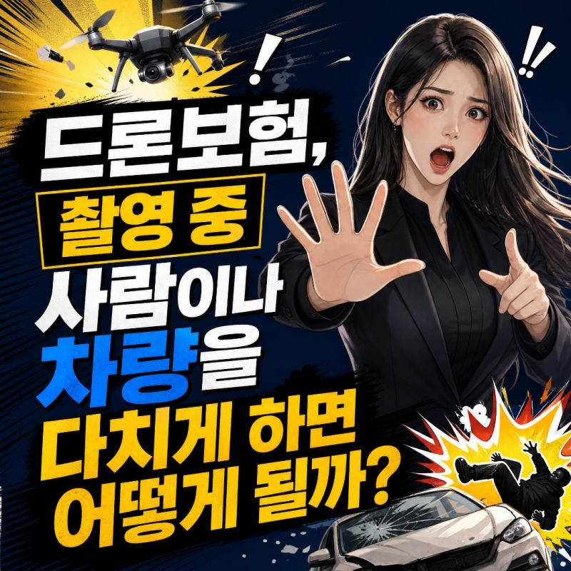 드론보험, 촬영 중 사람이나 차량을 다치게 하면 어떻게 될까?