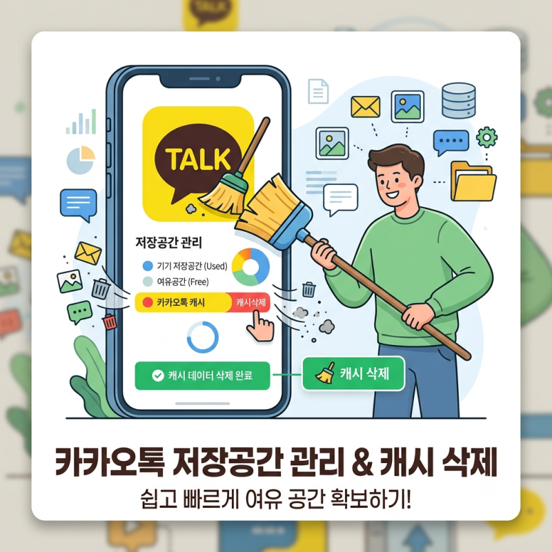 [스마트폰 꿀팁] 카카오톡 용량 줄이기 캐시데이터 삭제 | 소중한 사진 날아갈까?