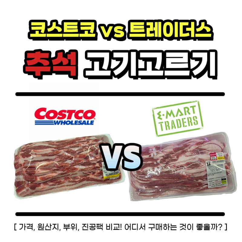 [추석 고기 비교] '코스트코 vs 트레이더스', 명절 고기 어디서 사야할까?