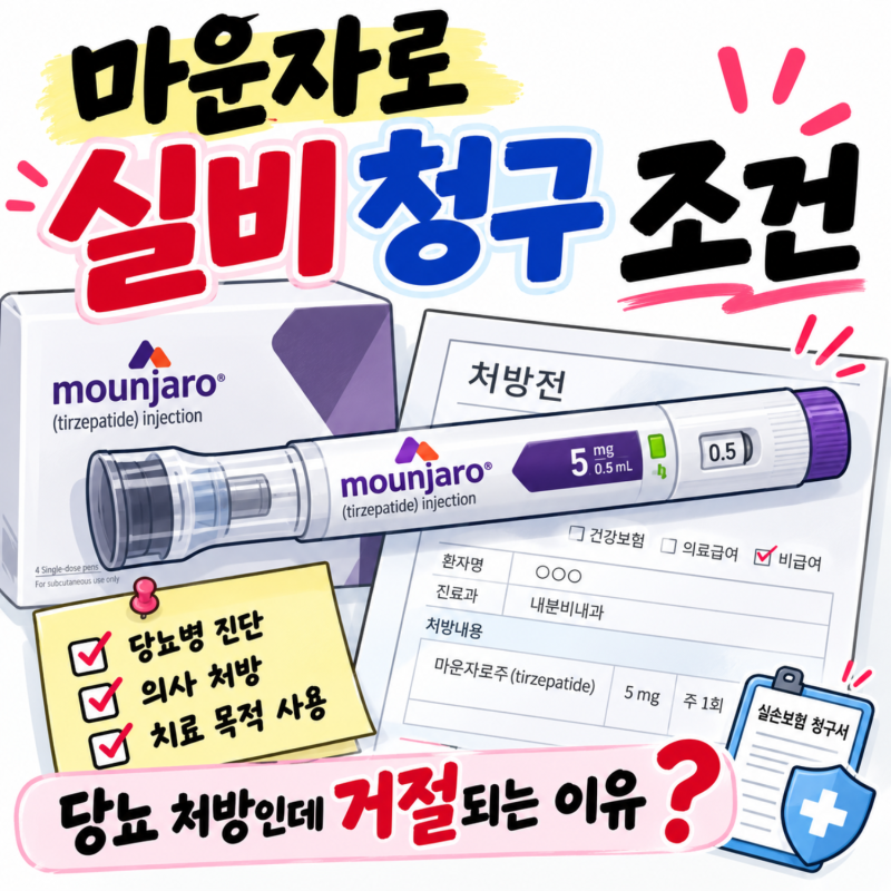 마운자로 실비 청구 조건, 당뇨 처방인데 거절되는 이유