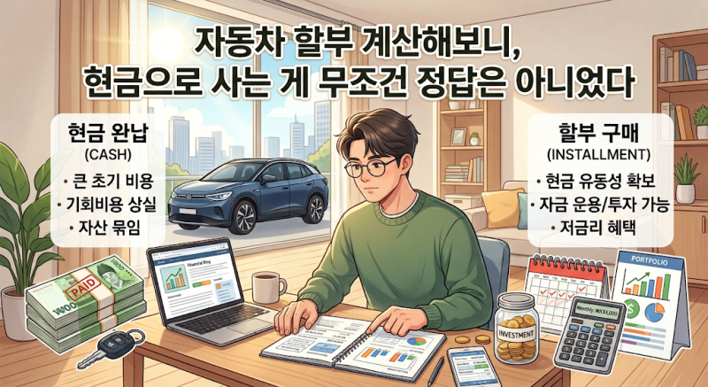 자동차 할부 계산해보니, 현금으로 사는 게 무조건 정답은 아니었다