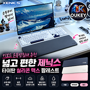 키보드 손목받침대 추천｜넓고 편한 제닉스 타이탄 실리콘 맥스 팜레스트 @오유키