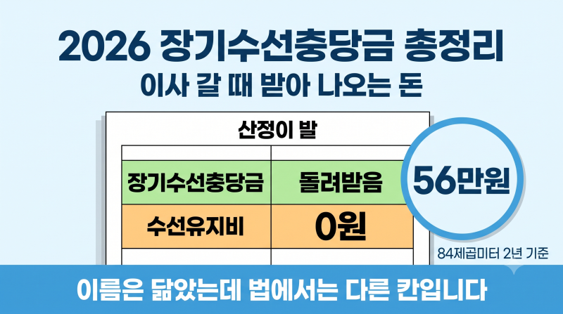 2026 장기수선충당금 총정리 | 84㎡ 2년이면 56만원인데 고지서 옆줄 수선유지비는 0원입니다 (....