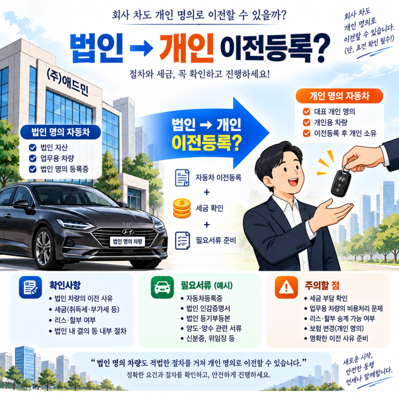 행정사 사건일지 64화: 법인 차량 명의이전, 개인 차량과 무엇이 다를까요?