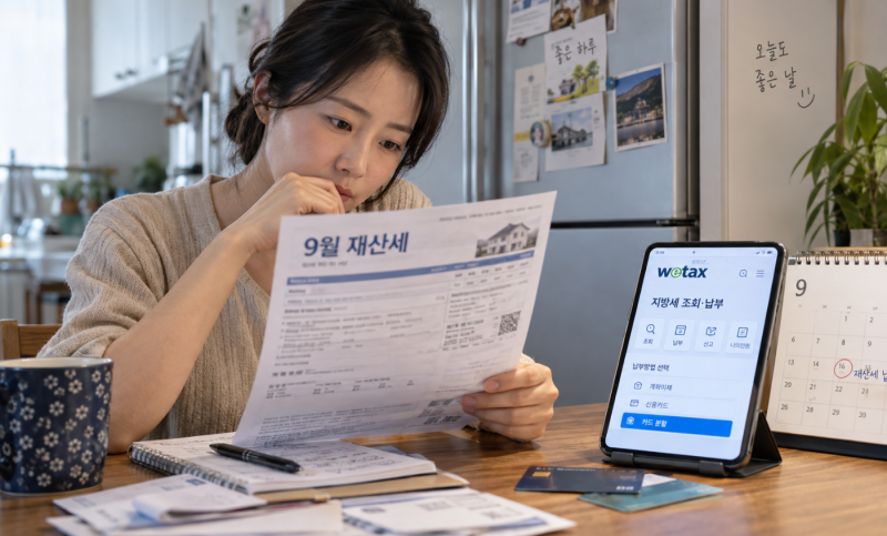 9월 재산세 납부기간 위택스 조회와 카드 분할 선택법