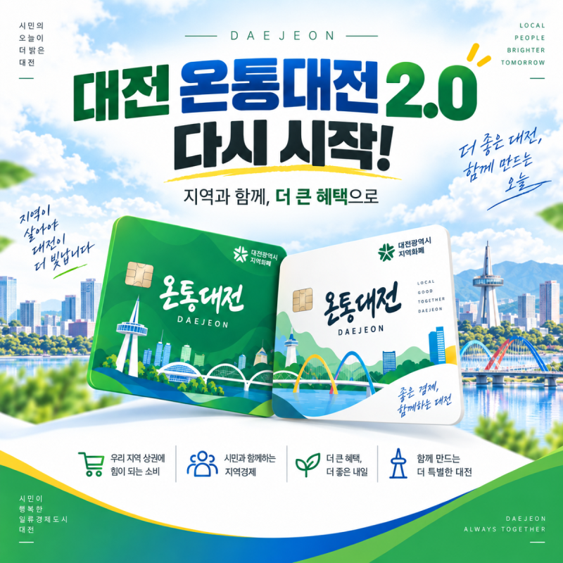 대전 온통대전 카드 다시 시작! 혜택부터 사용처·발급방법까지