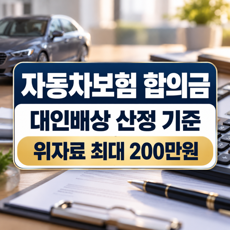 자동차보험 대인배상 합의금, 보험사 전화받고 바로 서명하면 위자료 최대 185만원 차이난다....