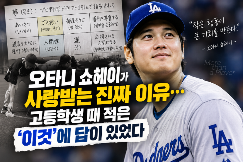 오타니 쇼헤이가 사랑받는 진짜 이유…고등학생 때 적은 ‘이것’에 답이 있었다